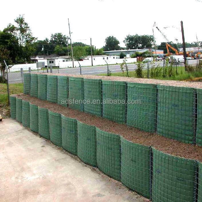 Тяжелая коробка Gabion используется как барьер HESCO
