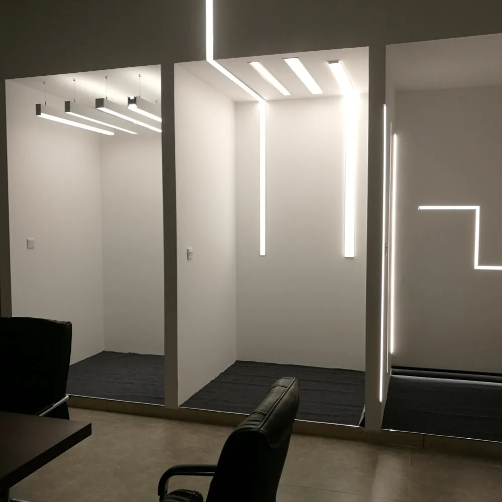 Anodized Silver Waterproof LED Strip Light Aluminum Profile Floor Decoration Light IP65 Waterproof