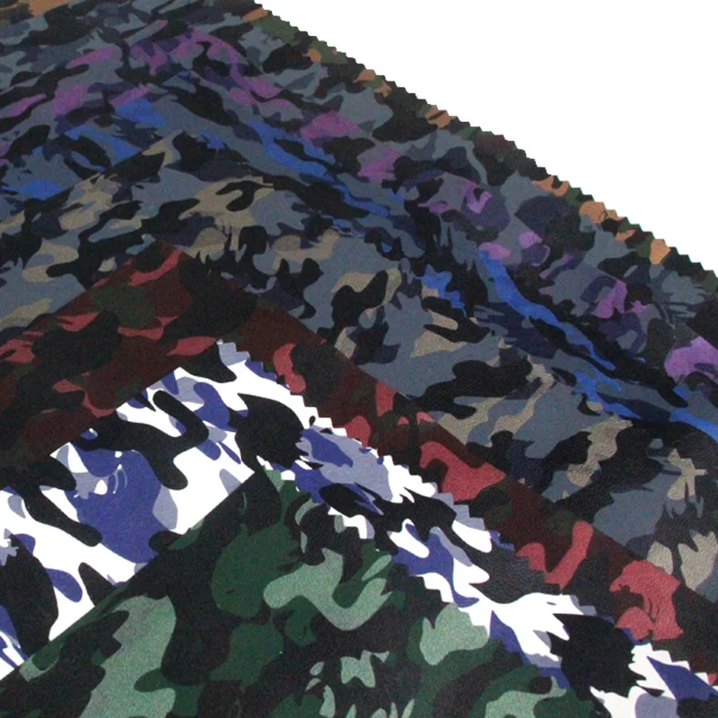 For Shoes Bag Garment Camouflage Paint Pu Leather Knitted Bag Pvc Printed Fabrics Microfiber Marble Printed Patent Leather