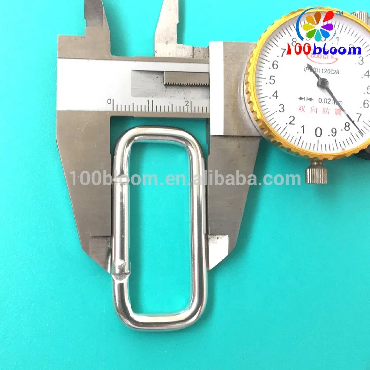 Factory directly wholesale 5.2cm aluminum rectangle carabiner hook