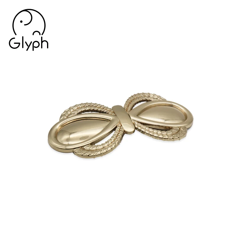 Wholesale high quality custom fashion metal belt butterfly buckle clasp for bags
