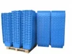 HUADING Wholesale Plastic Large Moving Boxes Hinged Storage Container Nested And Stacked Storage Boxes