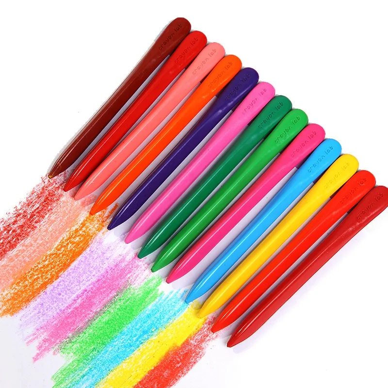 12 цветной карандаш пластиковые нетоксичные цветные карандаши с изображениями жестов из чертежные принадлежности для детского сада стереть Развивающие детские рисунок