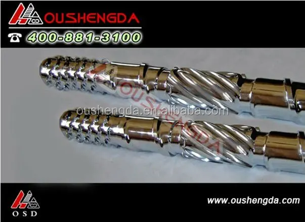 screw with mixing head mixer  or barrier to melt/BM and barrel(cylinder) for injection or extrusion machine manufacturer