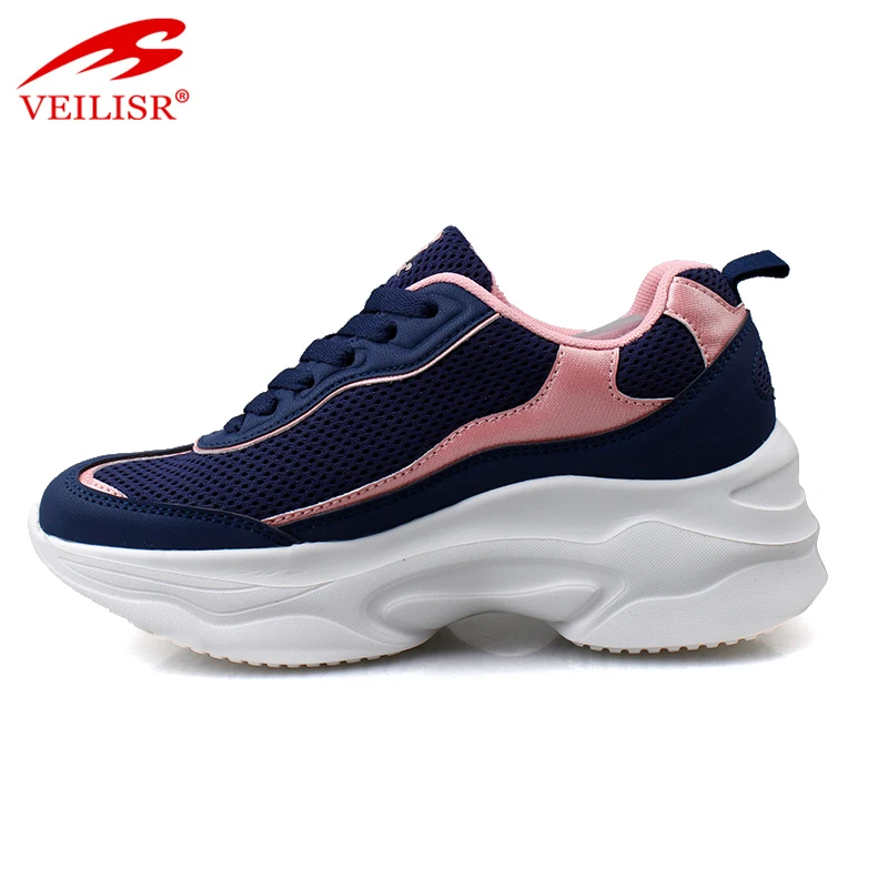 Уличная Женская Спортивная повседневная обувь из искусственной кожи, массивные женские кроссовки