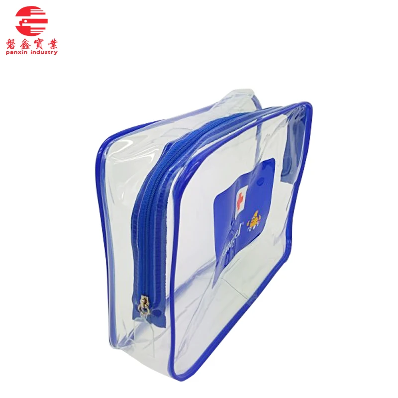 Zip Lock Bag for Medical First Aid Kit Transparent Slider Frosted Plastic Slider PVC Gravure Printing Suit Gift Promotion 1000