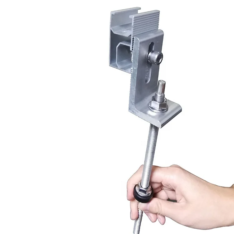 L Foot Holder Solar Hanger Bolt For Corrugated Metal Solar Roof Mount