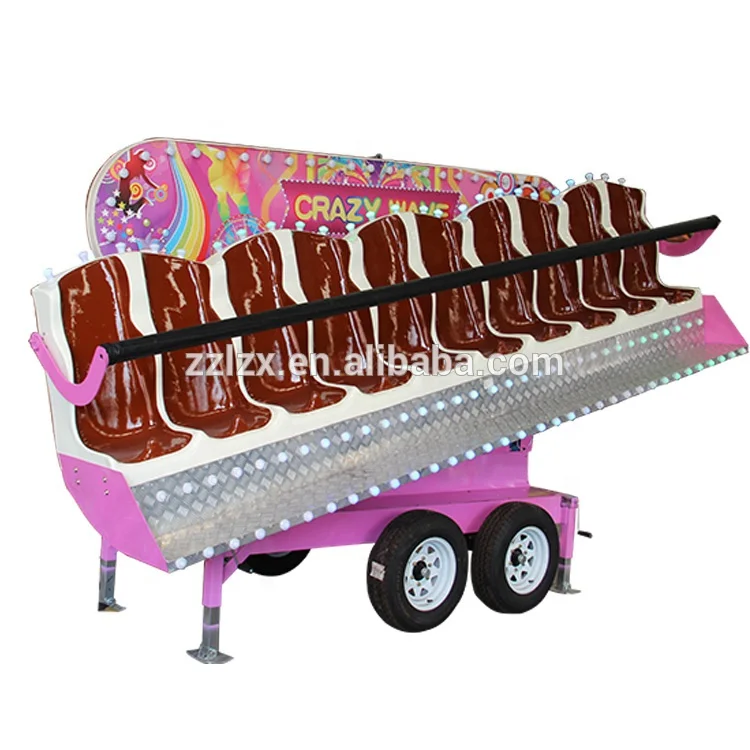 carnival game trailer mounted amusement ride crazy wave portable mini miami rides