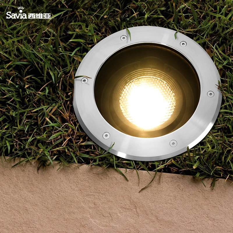 Savia Buried Lights Adjustable Angle IP67 Waterproof LED Underground Lamp Outdoor Ground Garden Path Floor Yard Spot Landscape