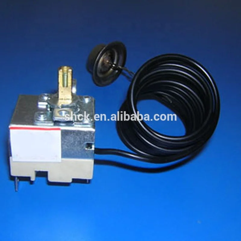 Capillary washing machine thermostat
