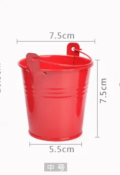 Fashion  kawayi  mini  colorful   Metal Pail Buckets Party Favor, 3-inch  flower  pots- medium size
