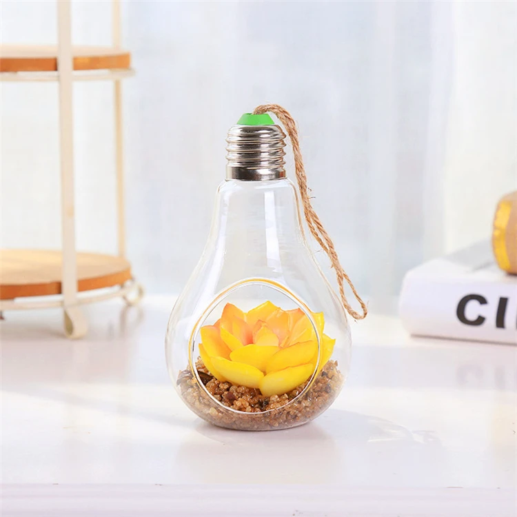  Лидер продаж комнатное украшение искусственные суккуленты растения в стеклянной лампе для подвешивания свадебное