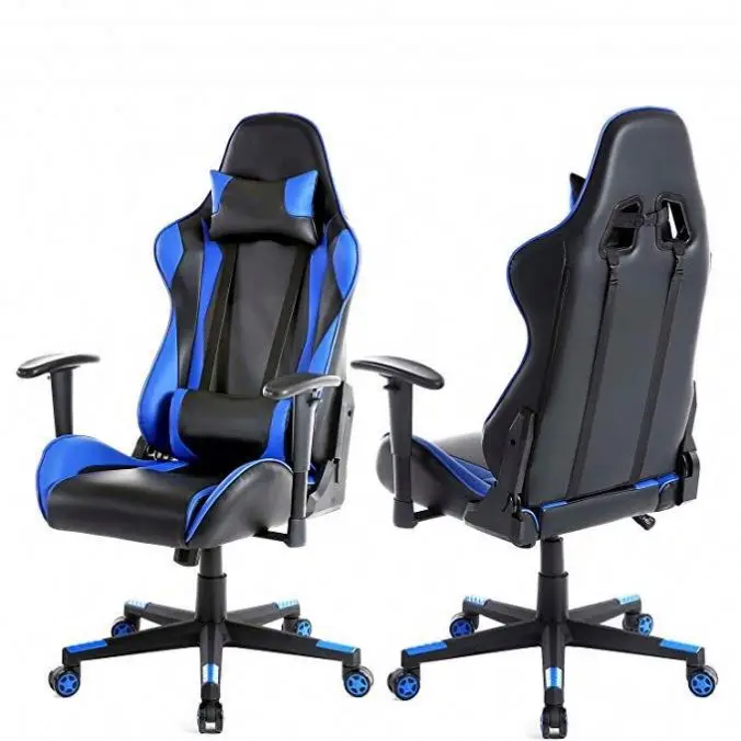 
Racing Oem Pc Custom Chairs E Blue Neck Pillow E sport 2019 Ergonomic No Wheel Armrest Seat Yellow White Dota 2 Gaming Chair 