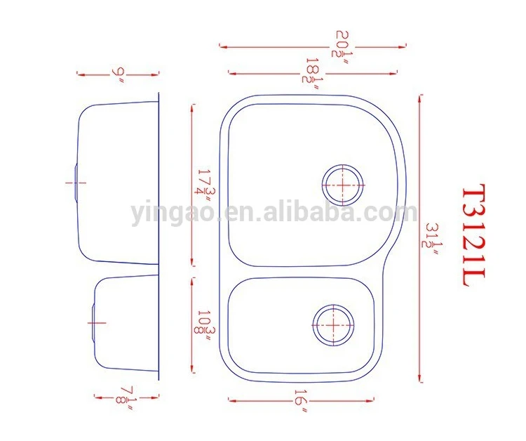 Stainless steel double bowl kitchen sink fregadero de cocina doble