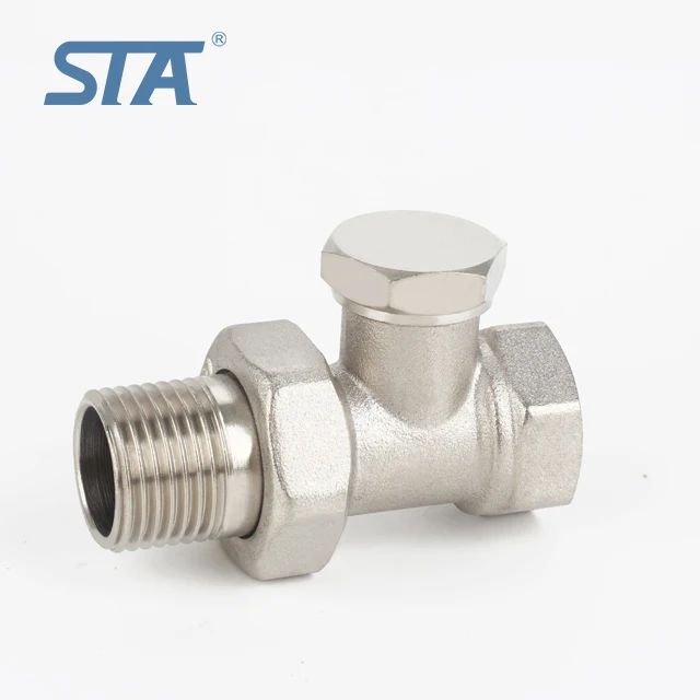 
ART.5108 Forged Nickel Plated Brass Male Threaded Angle Radiator Valve 