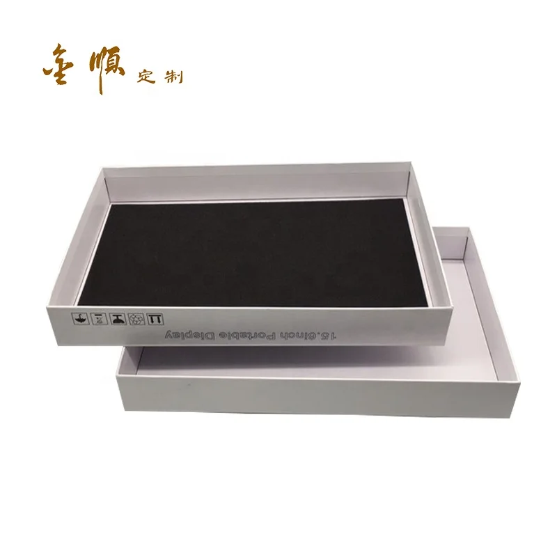 High Quality White Cardboard Lid and Bottom Packaging Box 15.6 inch Android TV Box for Tablet PC box packaging with lid