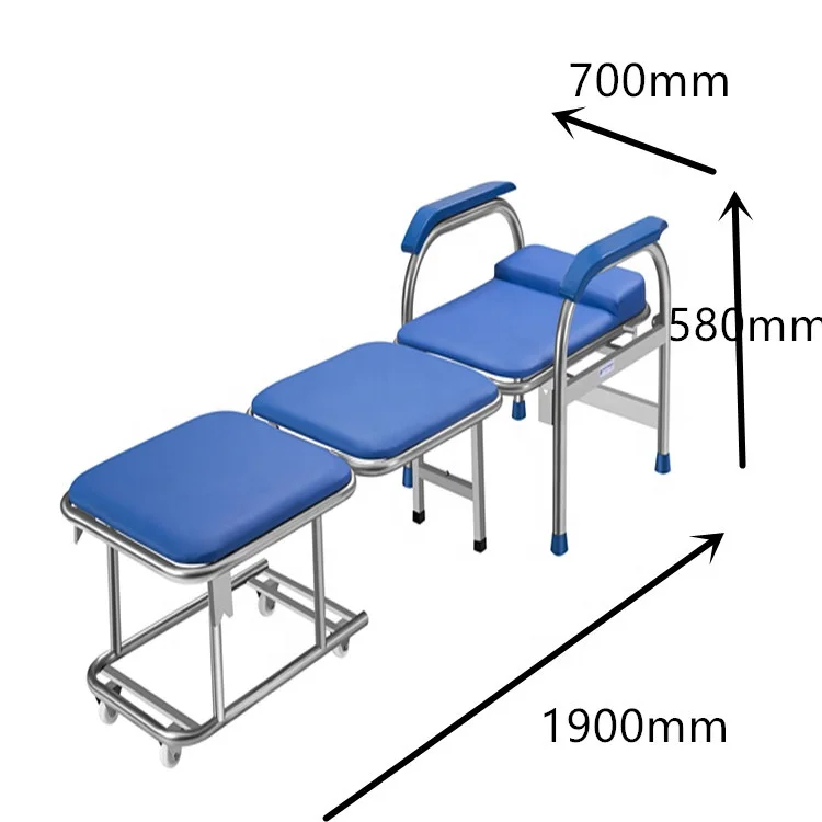 Manufacturer Hospita Icu Patients Movable Medical Accompany Sleeper Chairs