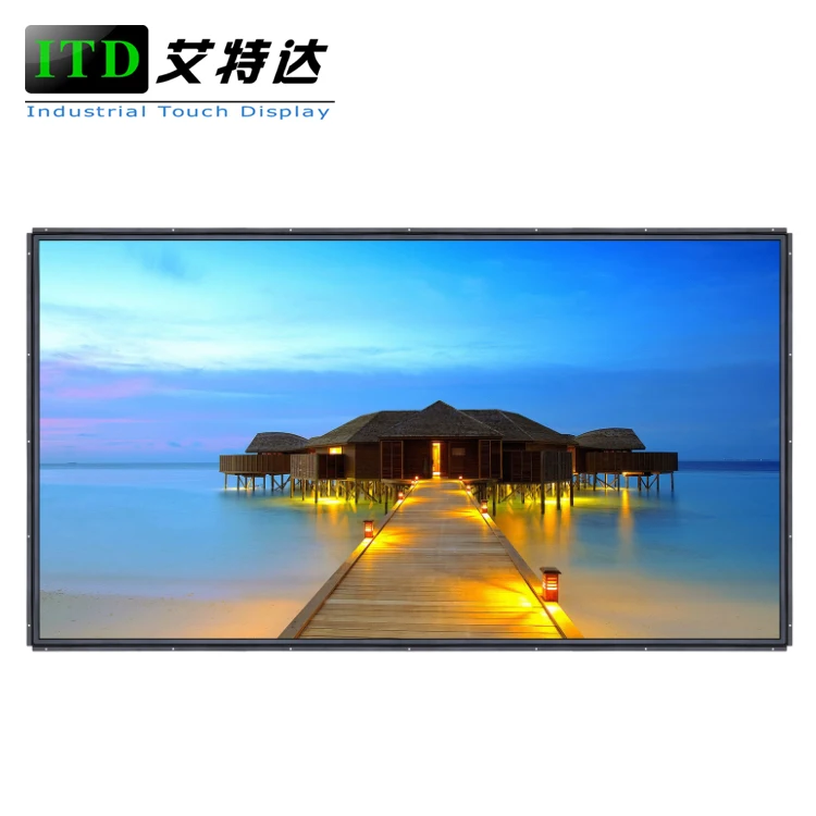 large format open frame touch screen TFT LCD monitor 75 inch 86 inch 98 inch 3840x2160 4K resolution