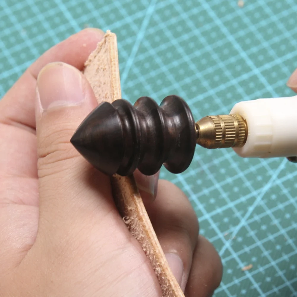 Sandalwood Spiral Stick Leathercraft Tool Leather Edge Burnisher