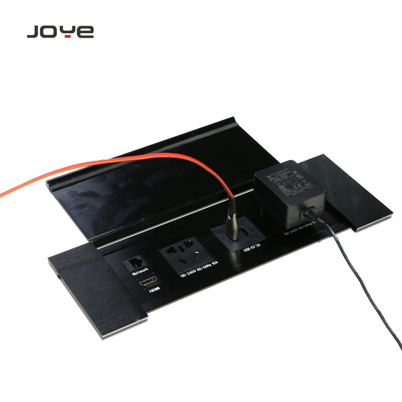 Office smart socket USB on surface desktop film slide plug socket