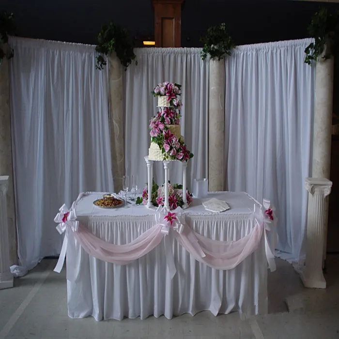luxury wedding decorations with pipe and drape systems