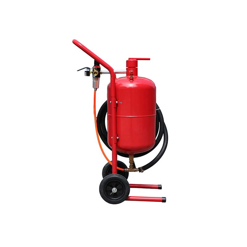 High speed jet portable rust removal sandblaster pot