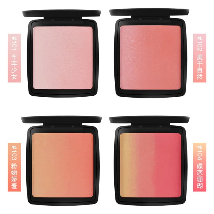 Горячая Распродажа OEM Природа Уход за кожей лица макияж косметика 4 вида цветов румяна для щек, румяна, палитра