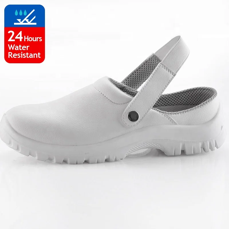 Anti Slip White Chef Work Shoes Kitchen Safety Trainers Lady & Women in KFC Food Industry,  Restaurant, Cleanroom, Laboratory
