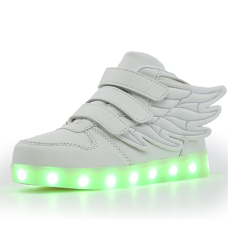 Boys Girls Casual Bright Shoes USB Rechargeable Sneakers High Quality Fiber Optic Shoes