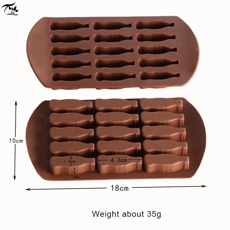 
3D Cola Bottle Shape Chocolate Mold Food Grade Silicone Molds 