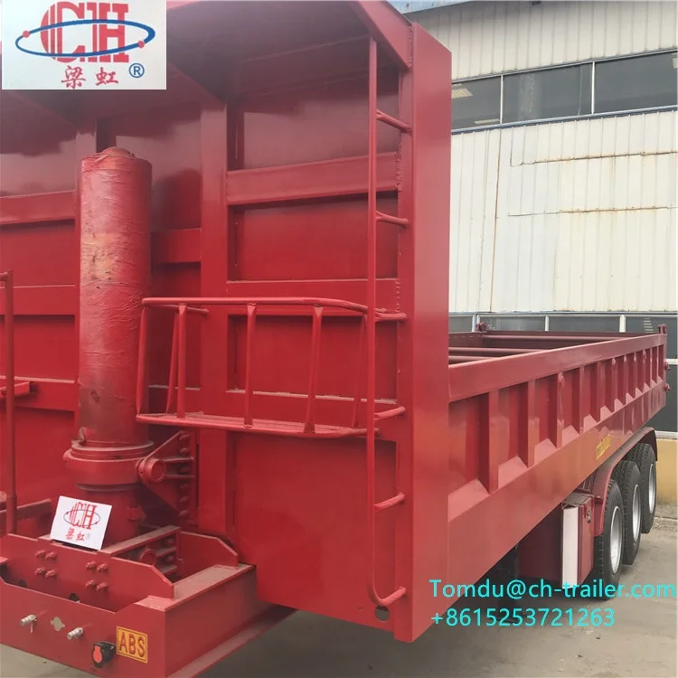 Lianghong  clinker and gravel transport Dumper trailer Rear Tipper Dump semi truck trailer