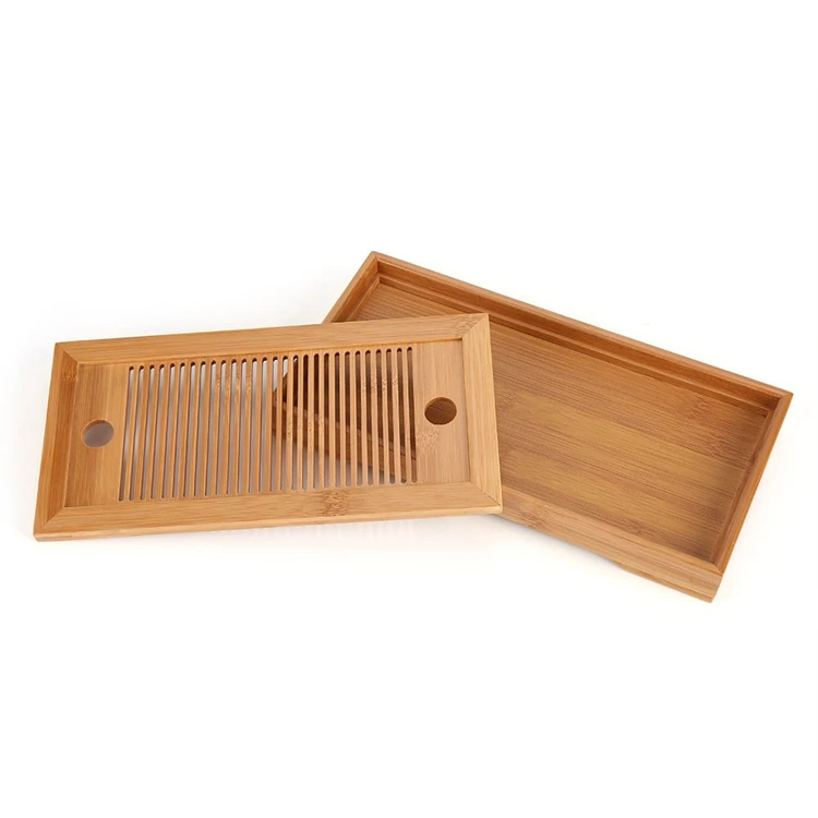 Serving  Tray for Table, Chinese Gongfu Tea Bamboo Tray
