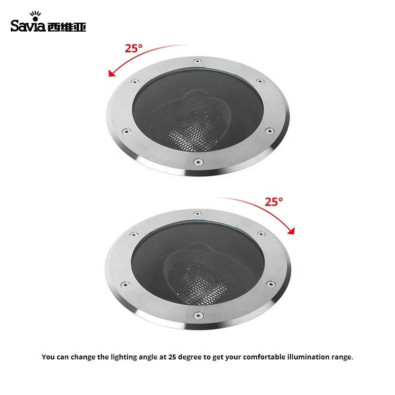 Savia Buried Lights Adjustable Angle IP67 Waterproof LED Underground Lamp Outdoor Ground Garden Path Floor Yard Spot Landscape