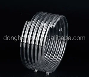 clear quartz glass tubes coil/spiral tube