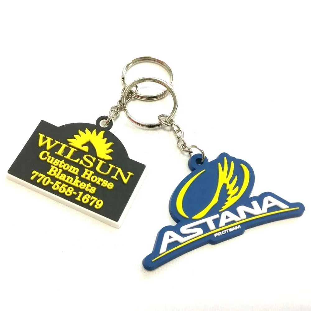 
promotional keyring with logo soft pvc keyring custom logo 