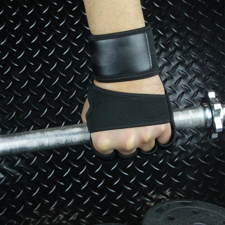 Custom Pull Up Weight Lifting Gym Gloves Cross Training Fitness Leather Fingerless Gym Weightlifting Gloves