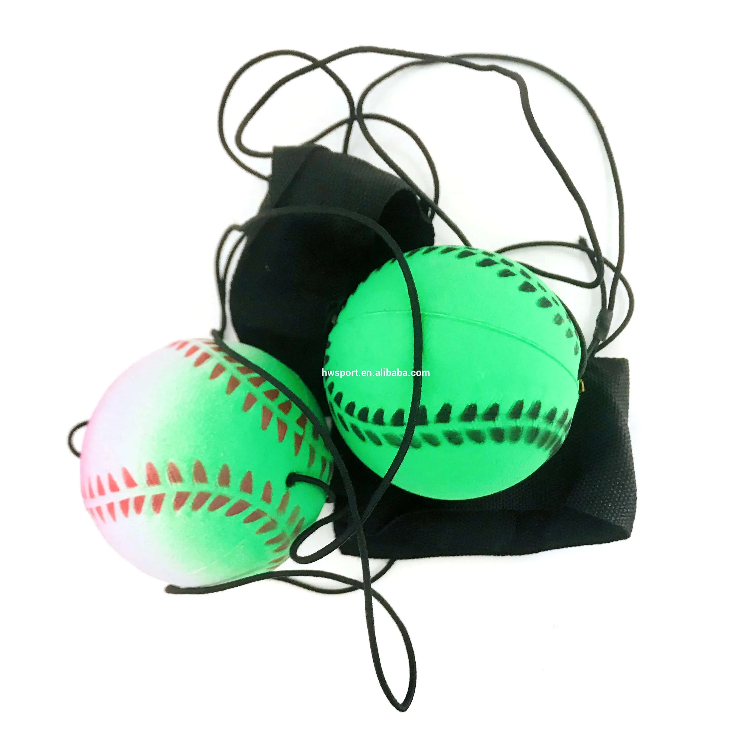 Eco-Friendly rubber returnball with stretchable string promotional high quality yoyo tether ball baseball shaped hand ball