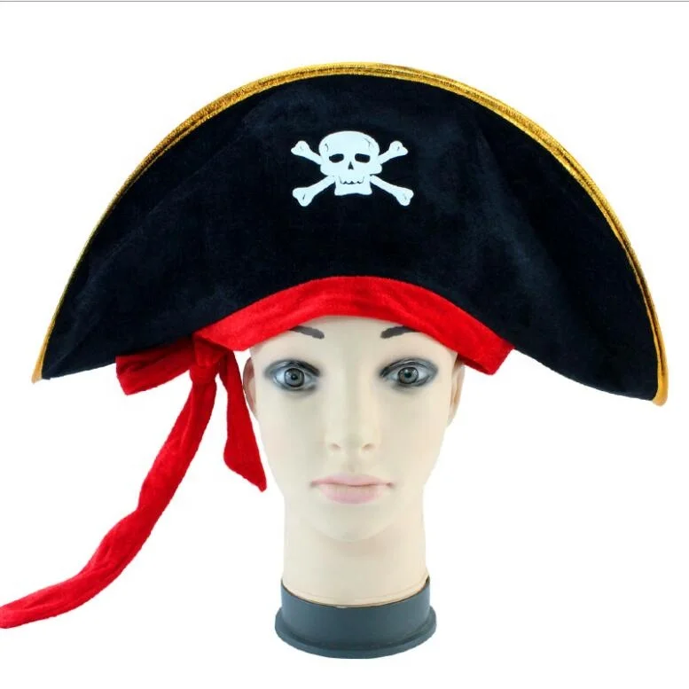 Pirate Party Hat Captain Costume Halloween Masquerade Cosplay Accessories Props