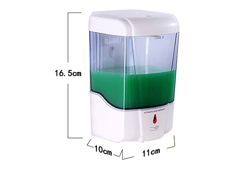 ITAX 700ML  transparent plastic wall-mounted   Auto Sensor  Hand Liquid  Soap Dispenser for hotel hospital school home