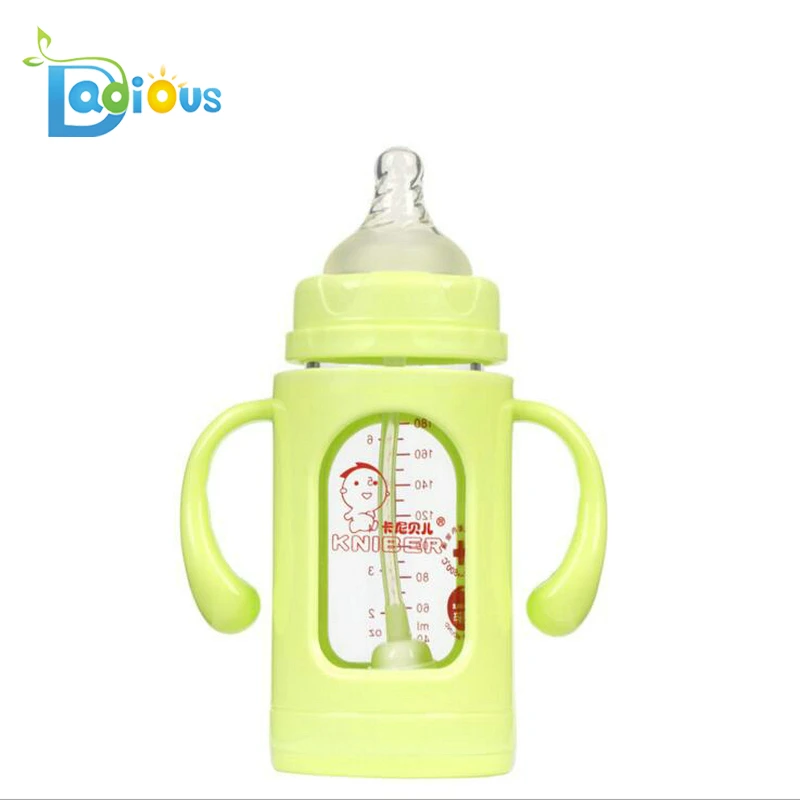 ABDL 180ml&240ml Five Soild Color Glass Adult Baby Feeding Bottle