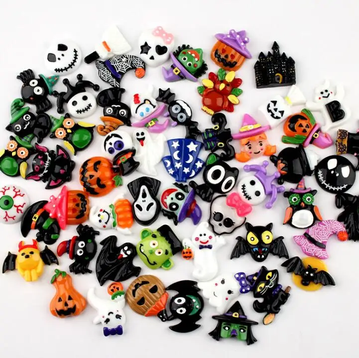 Лидер продаж модные подвески на Хеллоуин из смолы украшение в виде призрака тыквы поделки ручной работы «сделай сам» для поставщика слаймов