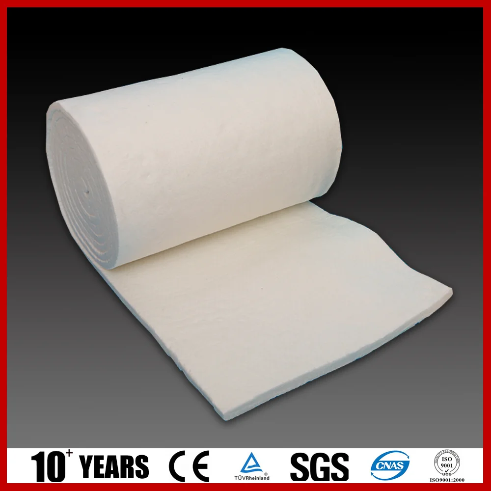 ce certified 96kg/m3 1050c heat resistant wool mat ceramic fiber wire cloth wool mat