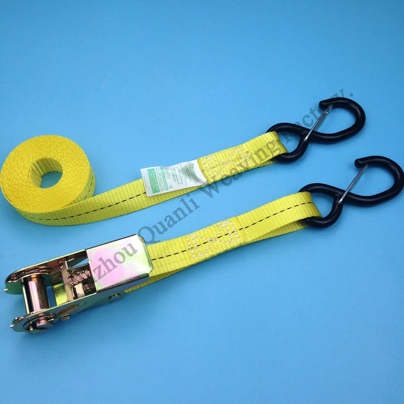 Ремень для крепления груза с храповым механизмом с двойным S-образным крючком