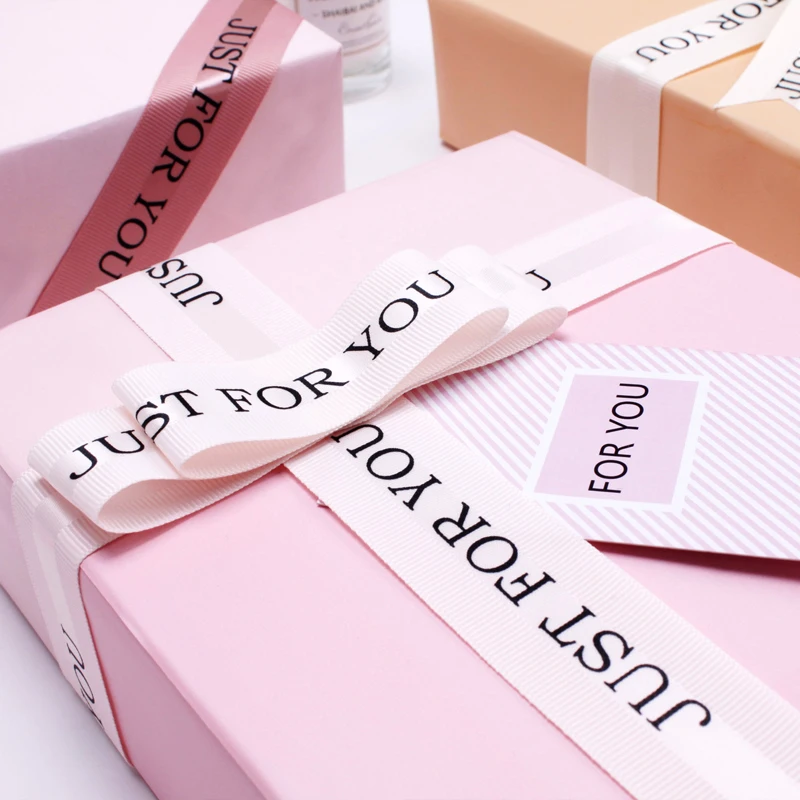 Декоративная лента из полиэстера для упаковки подарков на день Святого Валентина, 25 мм, 50 ярдов