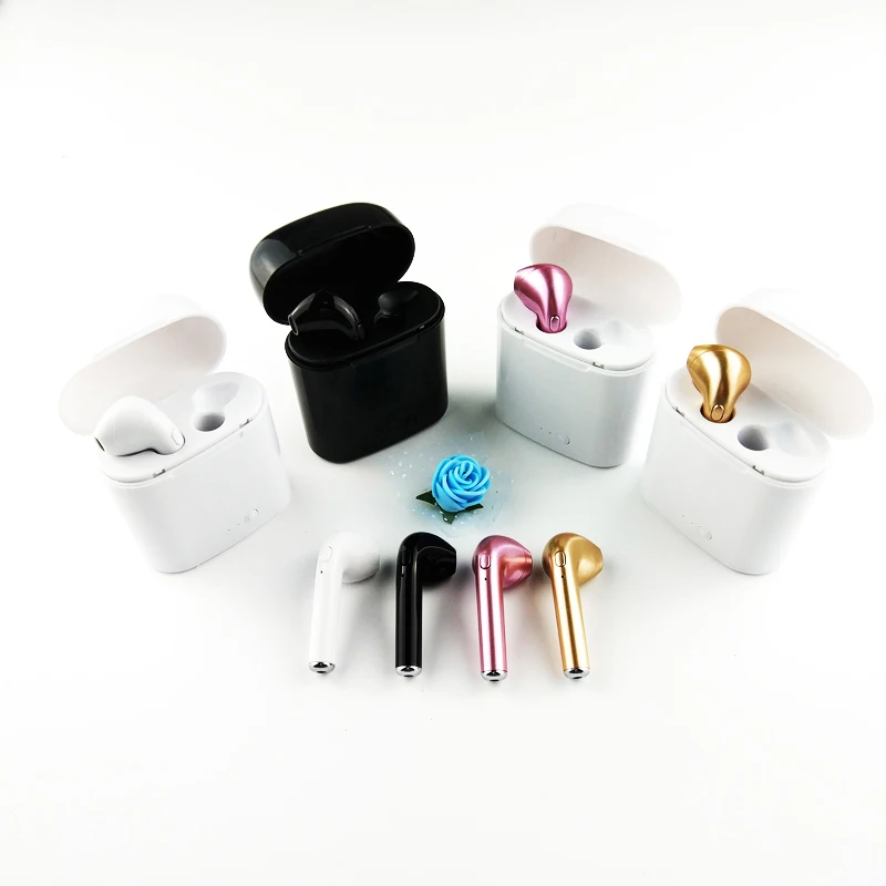 
2019 tws Custom Earbuds With Charging Case Earphone For i7s tws bt Wireless Active Noise Cancelling Headphones for apple huawei 