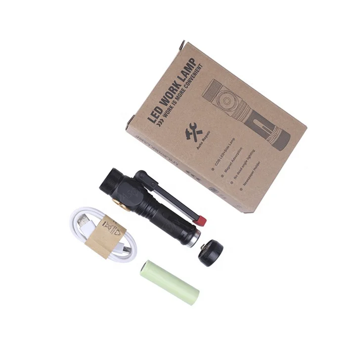 Wason Hot Sale Free Rotatable Adjustable COB LED Working Light Rechargeable Aluminum Work Lamp For Repairing Inspection