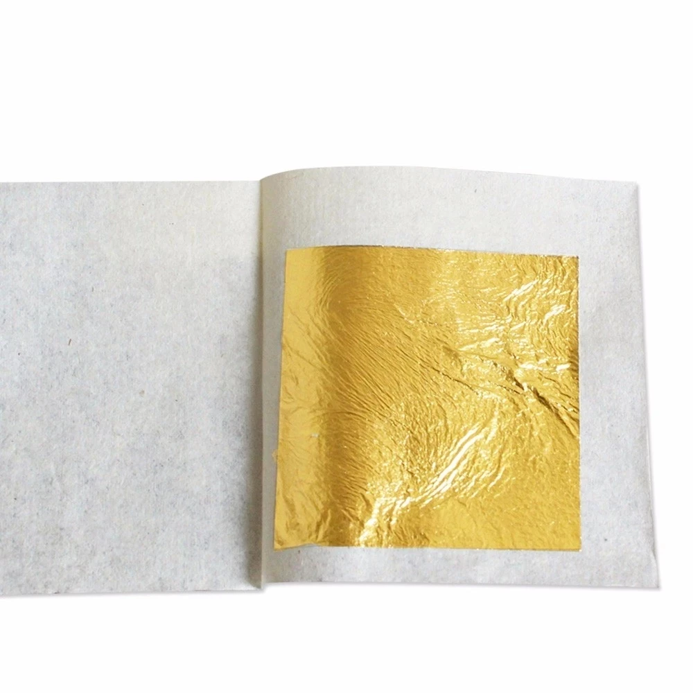Private Label 24k real gold sheet leaf Furniture 24 karat gold leaf for Moisturizing Skin Care 24k Gold Foil Leaf