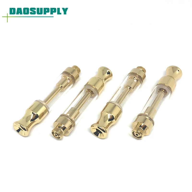 
High Quality Leaking Proof Gold Tip Cbd Oil Cartridge 510 Thread Atomizer 