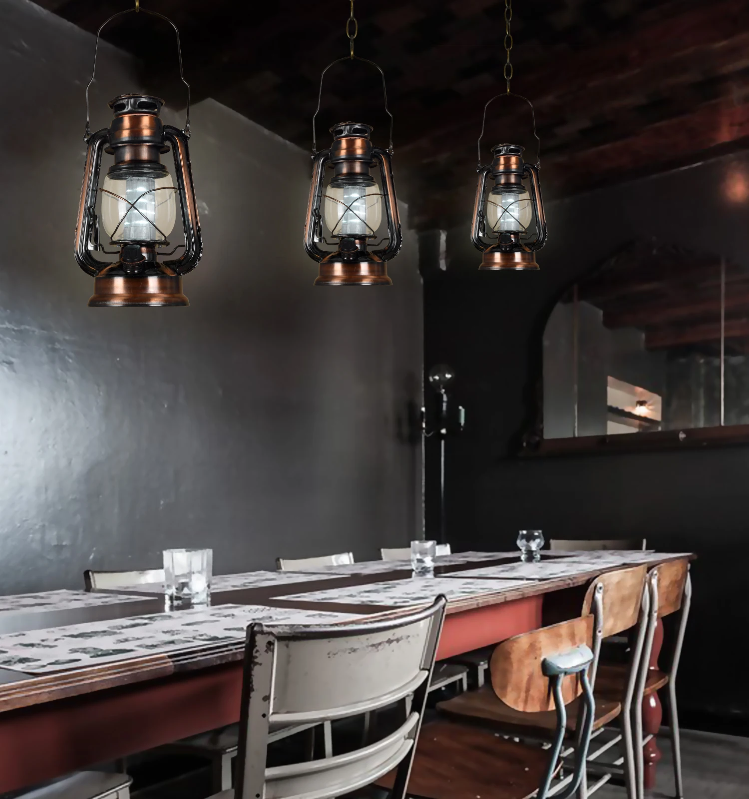 
bedroom ceiling pendant Decorative glass light shade vintage electric led kerosene lamps 