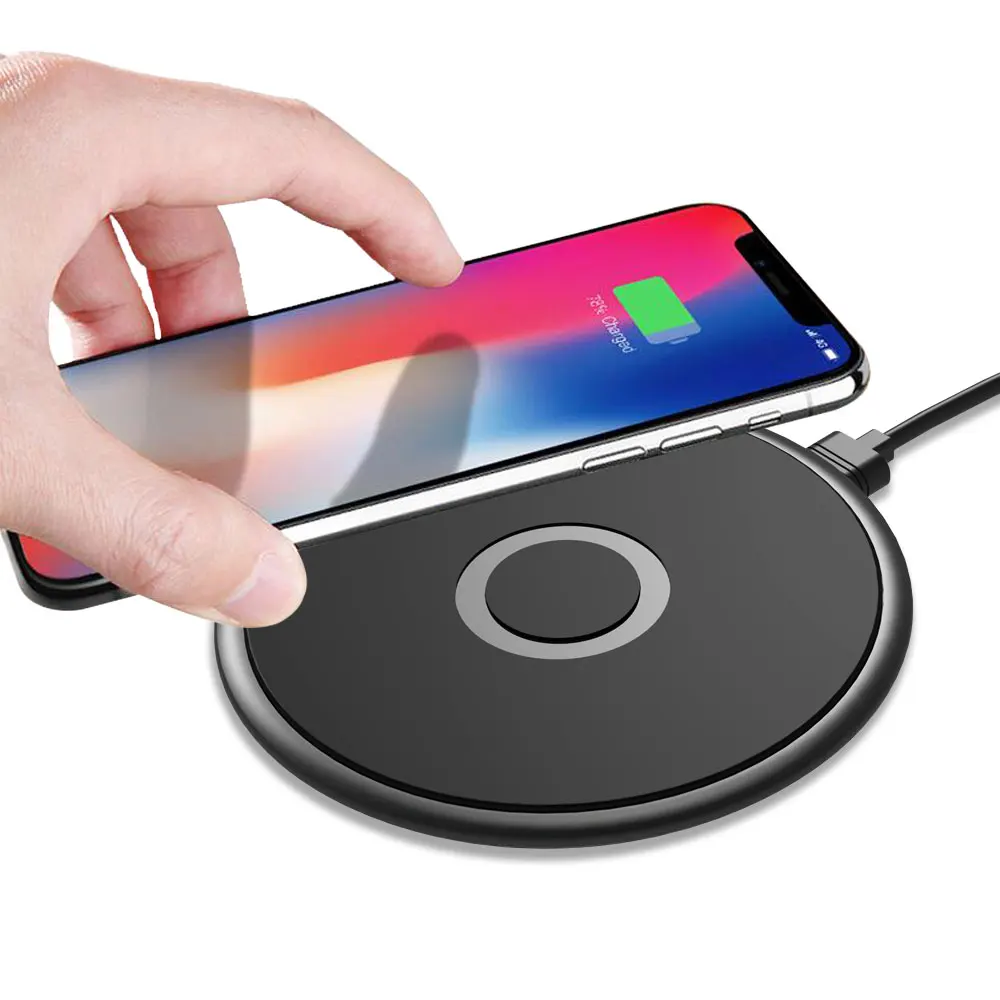 Ordered mobile phone 5V 2A 10W portable QI wireless charger from Shenzhen factory